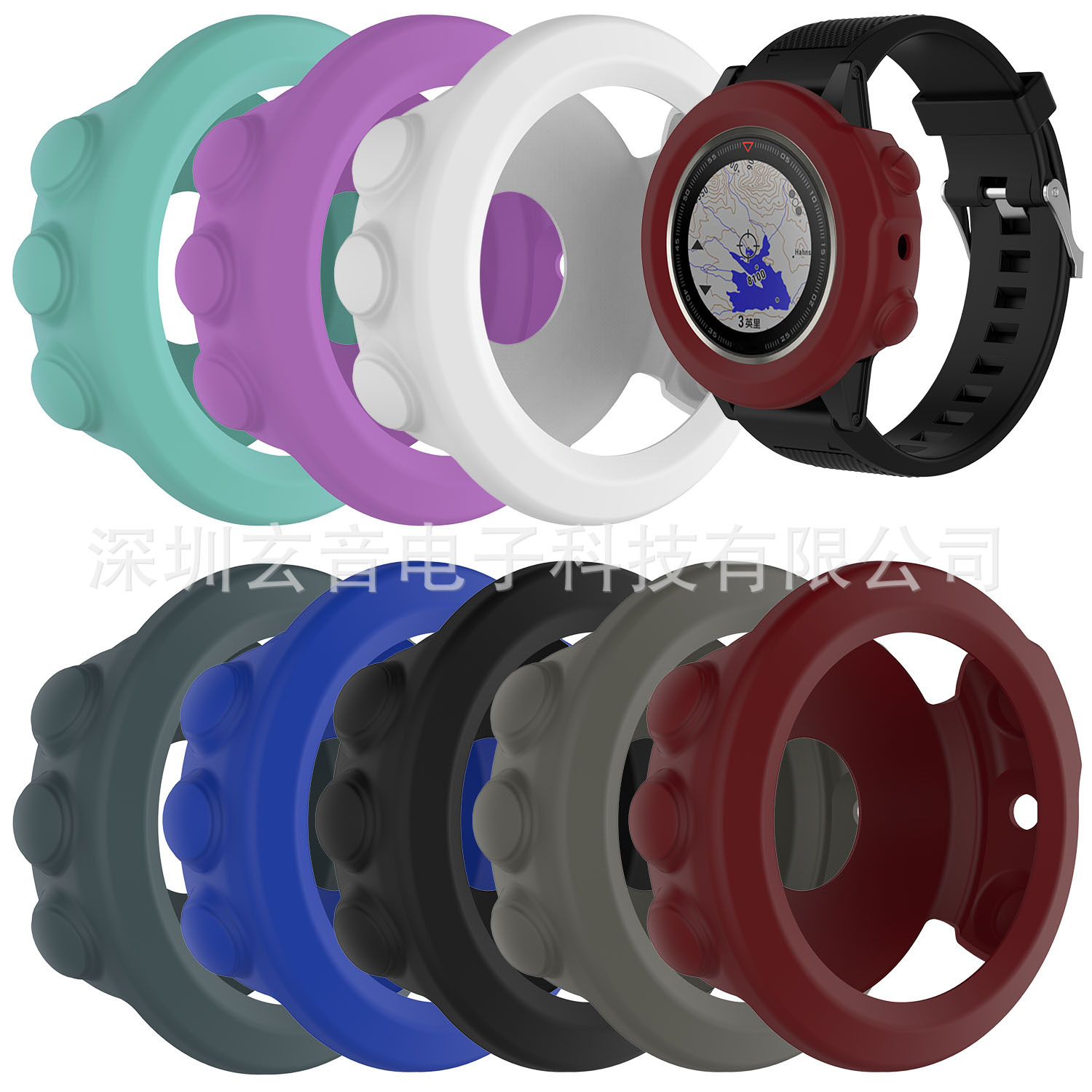 Suitable for Jiaming Garmin Fenix 5X Silicone protective shell solid…