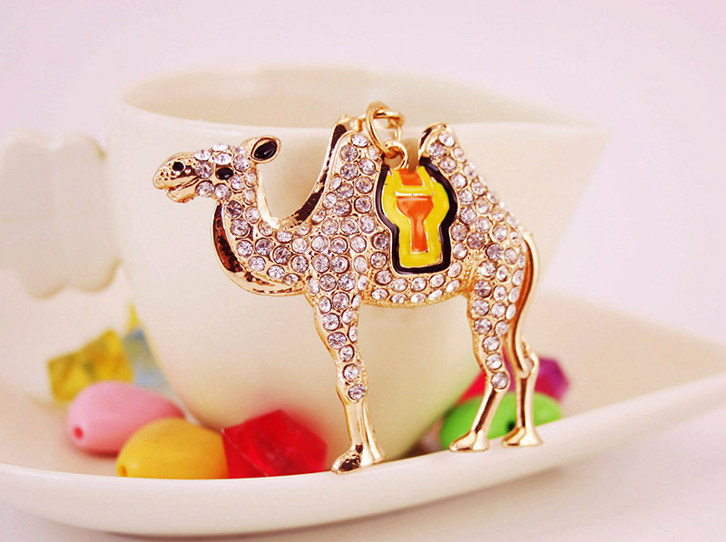 50g Weight Alloy, Metal Material Unisex Gender Red, Yellow Color Cute Diamond Desert Boat Cute Animal Metal Pendant  Keychain 4