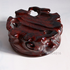 Imitation redwood vase bonsai zisha teapot fish tank agate stone Buddha statue decorative root carving solid wood round base