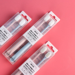 Japanese couple pink and blue two-pack household small-head mouthguard ultra-fine soft-bristle silicone nano toothbrush manufacturer wholesale