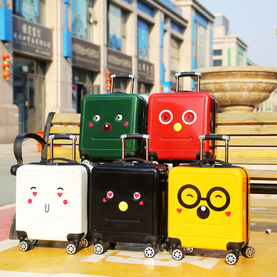兒童拉杆箱機器人卡通箱方形登機箱學生拉杆箱密碼箱萬向輪可登機