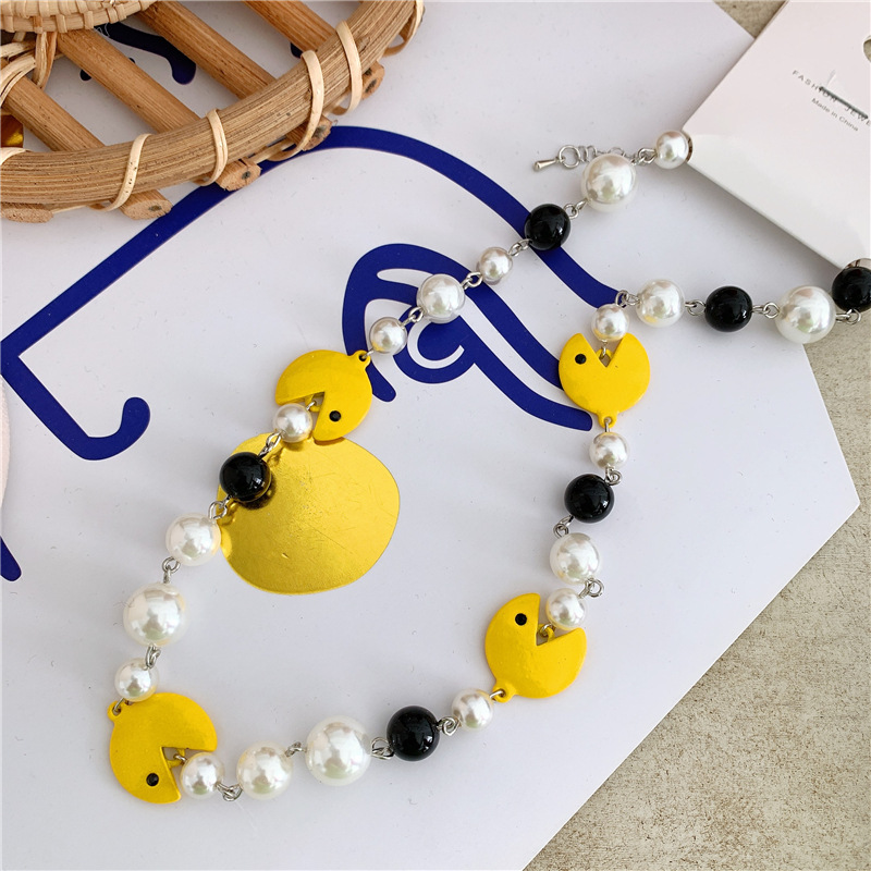 Sweater Chain Braid Smiley Cartoon Clavicle Chain display picture 4