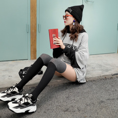 Stitching Long Stockings, New Arrival Solid-Color Over-Knee Socks, Leg-Slimming Tights, High-Cut Cotton Socks for Students, Women's Socks