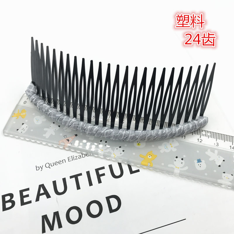 New large size Korean style hair accessories fabric bangs comb chiffon floral comb hair comb women's manufacturer wholesale