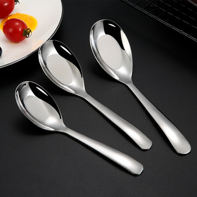 Stainless steel ladle Home Furnishing Stainless steel Soup spoon tableware children gift characteristic Chinese style Flat bottom a soup spoon wholesale