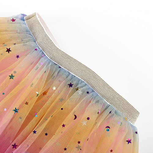 Children's Tulle ballet dance tutu skirts modern dance star rainbow skirt