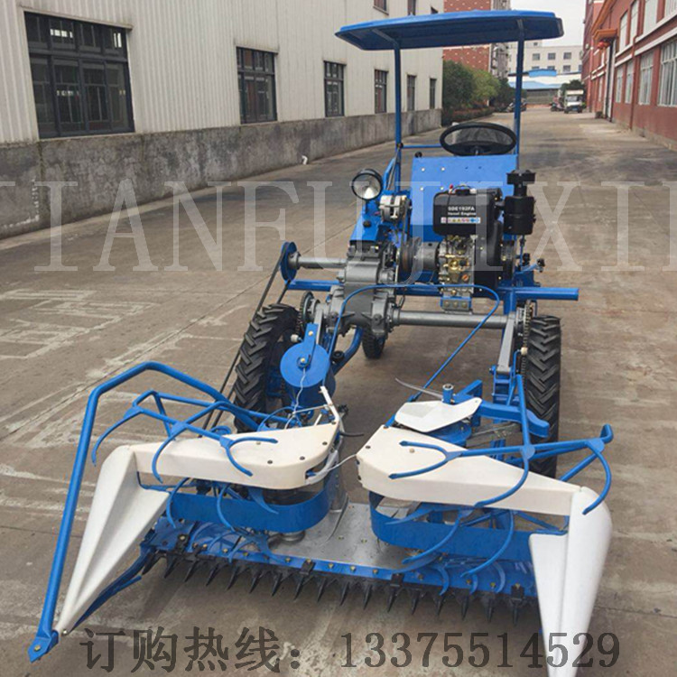 芦苇水稻小麦割捆机 四轮割台三轮坐式小型割捆机水稻小麦收割机
