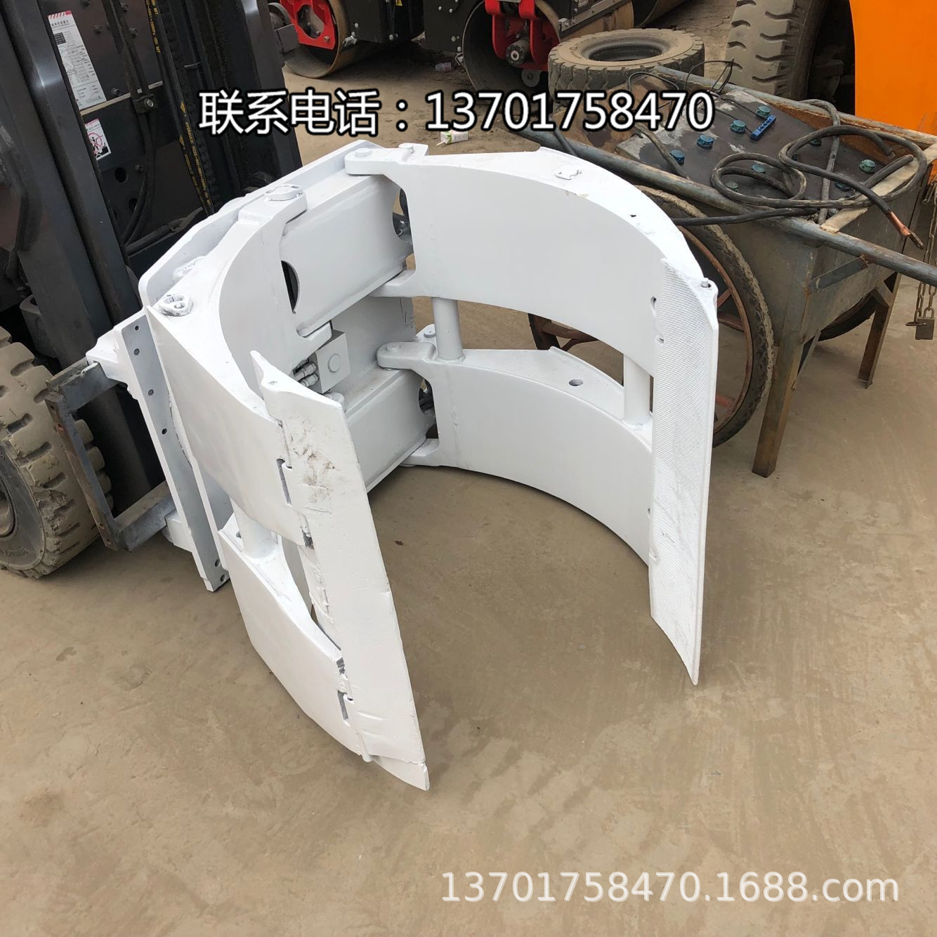 二手合力3吨圆抱夹/夹包叉车 3t叉车带进口圆夹升高4米 全实心胎