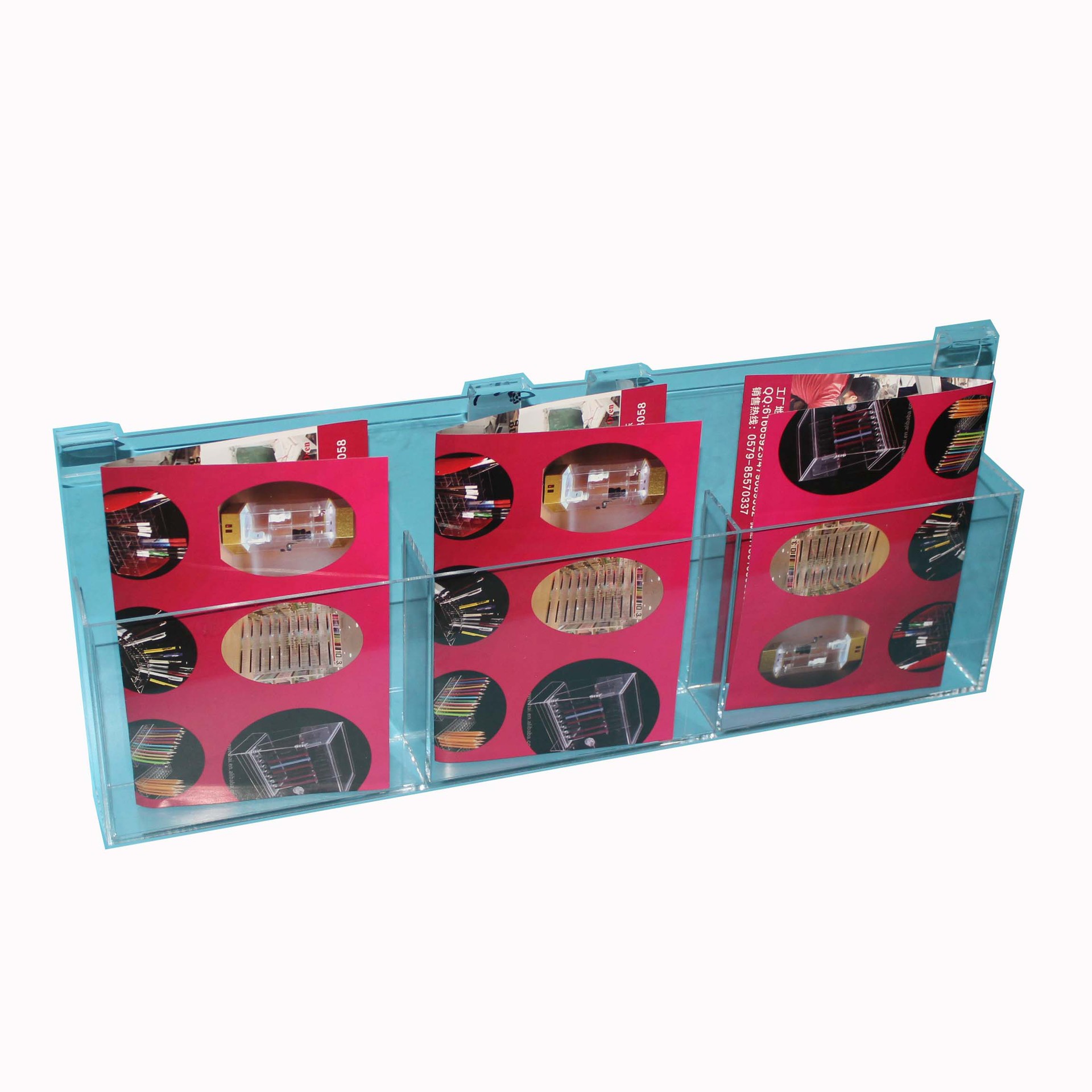 义乌韦海新款  墙挂亚克力A4卡片展示架 网架亚克力展示架