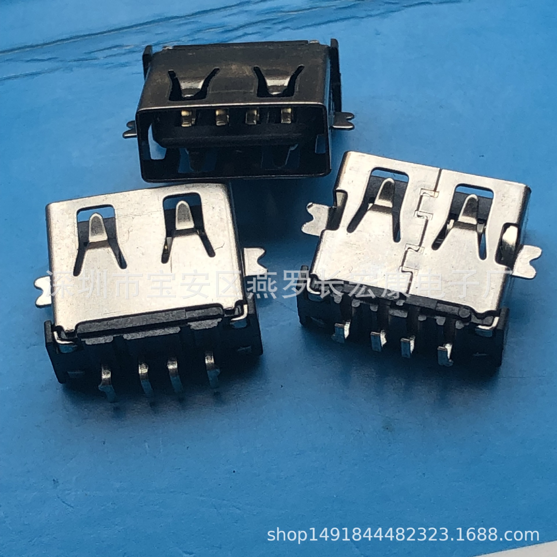 USB 4pin A母 双面插/正反插 90度 带翅膀 USB 4p 双面插 母座-阿里巴巴
