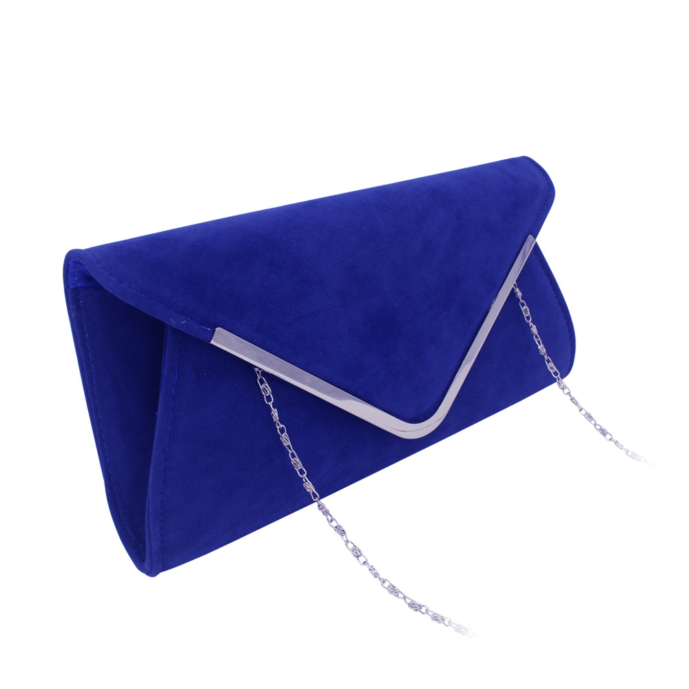 White Red Dark Blue velvet Plush Solid Color Square Clutch Evening Bagpicture16