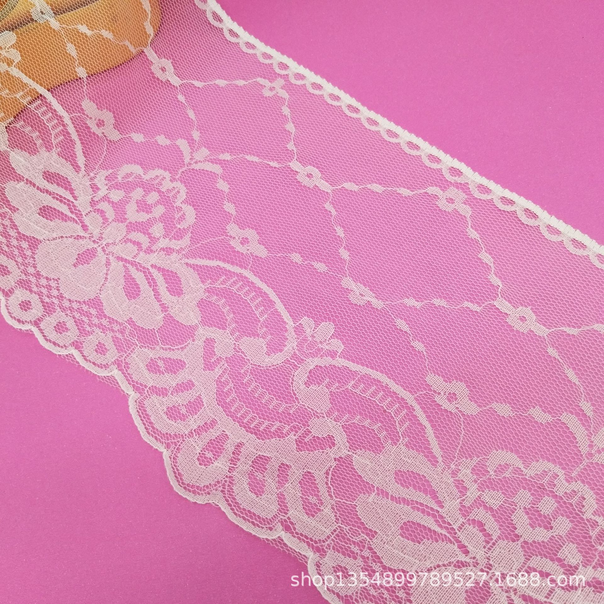 现货锦纶蕾丝花边 15.5cm无弹蕾丝花边 DIY服装辅料下摆花边