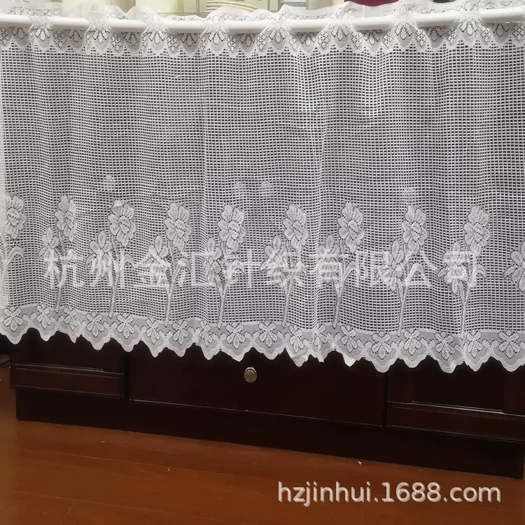 蕾丝门帘新款布艺窗纱商店玻璃窗装饰窗帘
