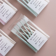 微商日本軟毛牙刷10支裝馬卡龍無印成人家用小頭牙刷廠家批發