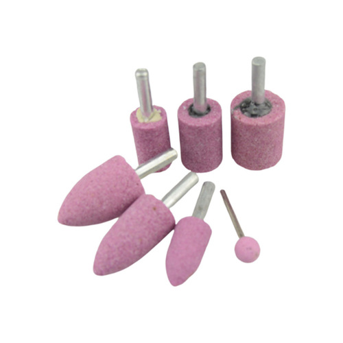 Red corundum electric grinding head 6mm handle grinding wheel spherical grinding head metal grinding and polishing head chrome corundum grinding wheel grinding head