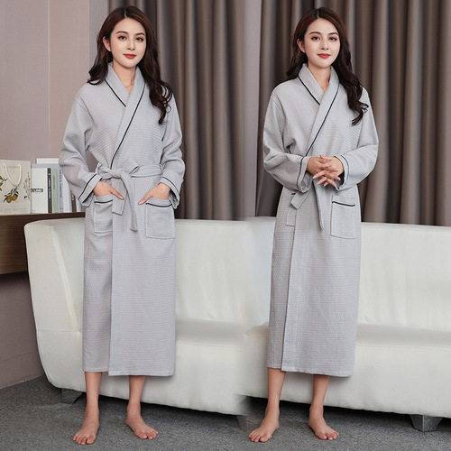 Cotton Couple's Water- Absorbent Robe for Men and Women, Large Size Hotel Bathrobe and Pajama Wholesale, One Piece Drop Shipping