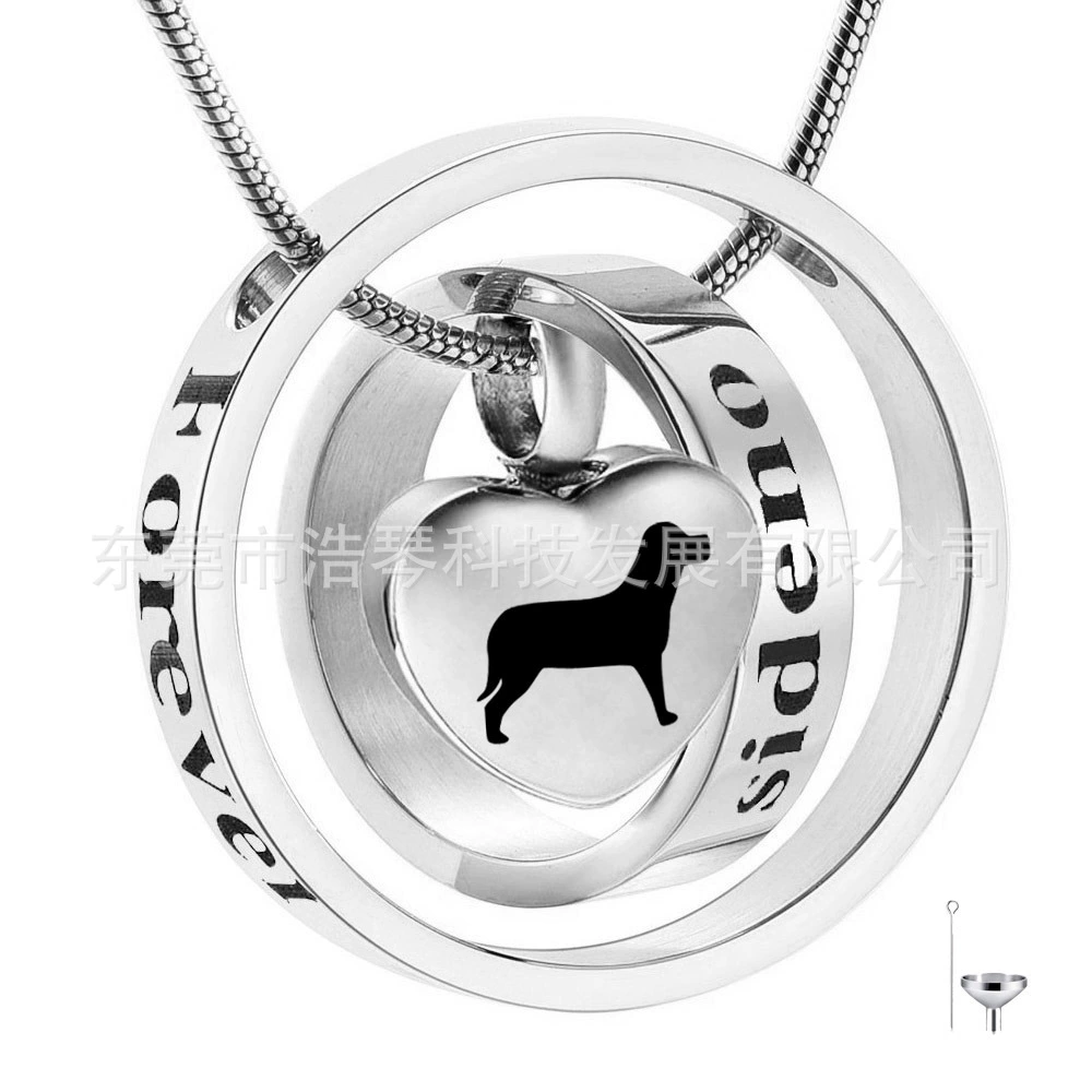 Мемориал шерсть домашних животных остается костной золой ожерелье Открытое сердце-образный пепел кулон кремация ювелирные изделия флакон духов