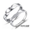 Korean version of hot selling couples, finger -plated Platinum Plated Platinum Men and Women's Ring Her King His Queen