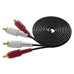 Two-to-two audio cable 2rca red and white double lotus head av audio and video speaker headphone computer cable extension