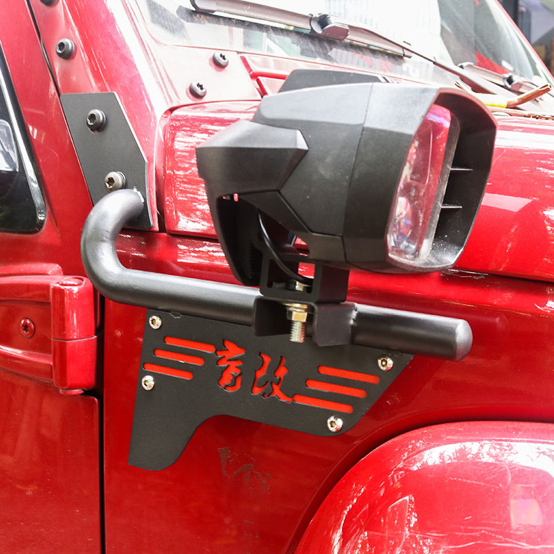 北京bj40plus射灯支架BJ40L改装A柱射灯bj40前杠大灯60W LED射灯