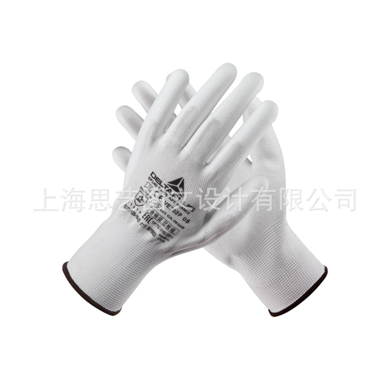 代尔塔 201704-8 PU涂层精细操作手套 VE702P