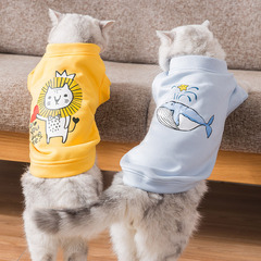 Cat clothes Autumn and winter Dog kitten Blue cat Feliway breathable comfortable sweatshirt Autumn wear pet cat clothing