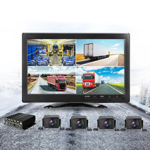 跨境360大货车记录仪度全景四路监控7寸AHD货车倒车影像货车专用