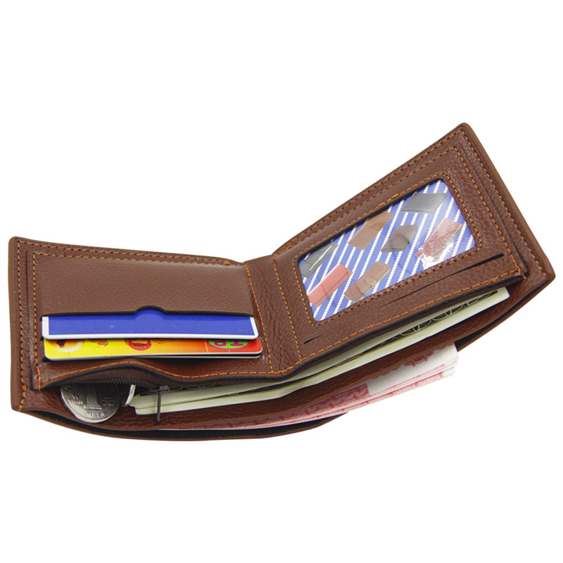 Men's Letter Solid Color Pu Leather Open Wallets display picture 4
