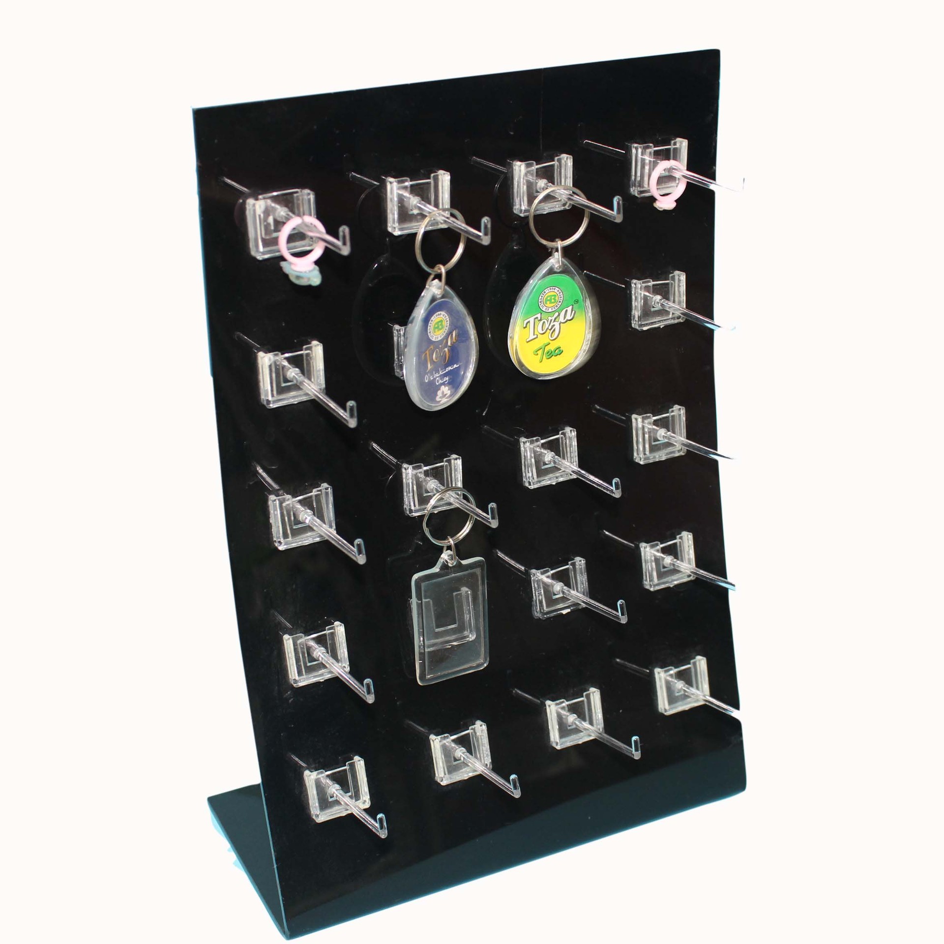 义乌韦海新设计时尚福田  定做 黑色亚克力钥匙扣展示架