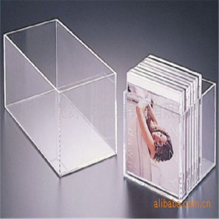 厂家制作透明亚克力多格CD存放盒 有机玻璃碟片放置盒