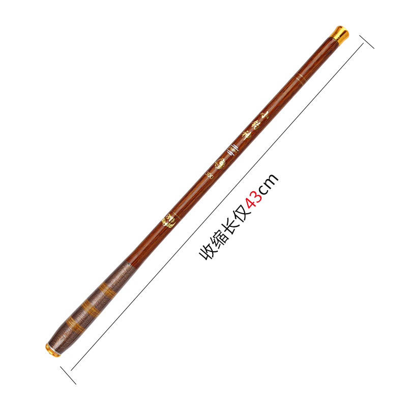Pequeño Dios de pesca mini varilla de mano sección corta corriente Rod 1,8 m 3,6 m 3,9 M Comercio exterior caña de pescar imitación de carbono grano de madera 3,0