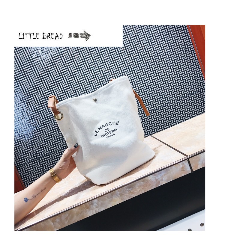 Manufacturer Sale Canvas Women 2021 Summer New Simple Korean Single Shoulder Crossbody Personalized Printed_voghion.com
