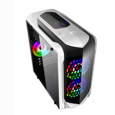 廠價批發 青派寒霜V台式機箱 電腦主機 機箱 全側透辦公家用遊戲