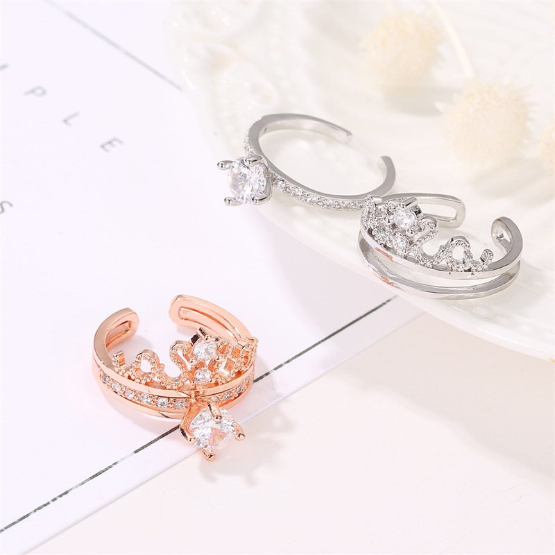 Crown Alloy Artificial Gemstones Women's display picture 2