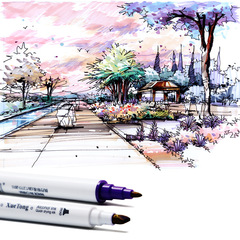 雙頭馬克筆套裝動漫小學生手繪酒精油性繪畫筆水彩筆彩色畫筆批發