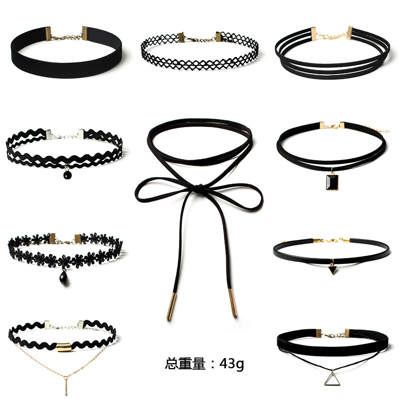 Fashion Gothic Lolita Choker Collar Necklace Set display picture 14