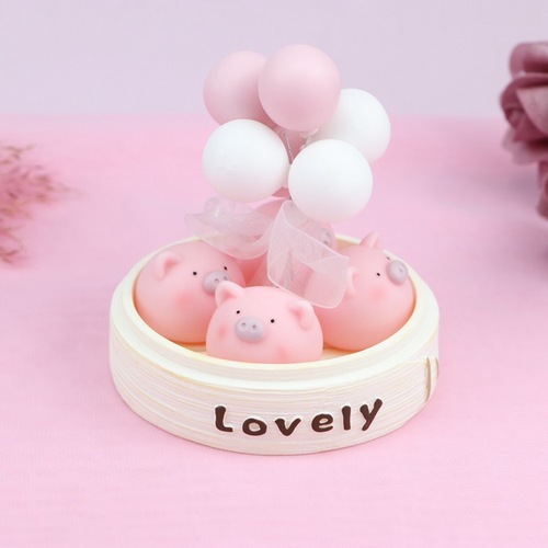 Creative Romantic Pig Mickey Mouse Balloon Car Interior Decor Car Ornament Baking Cake Decoration Ornament