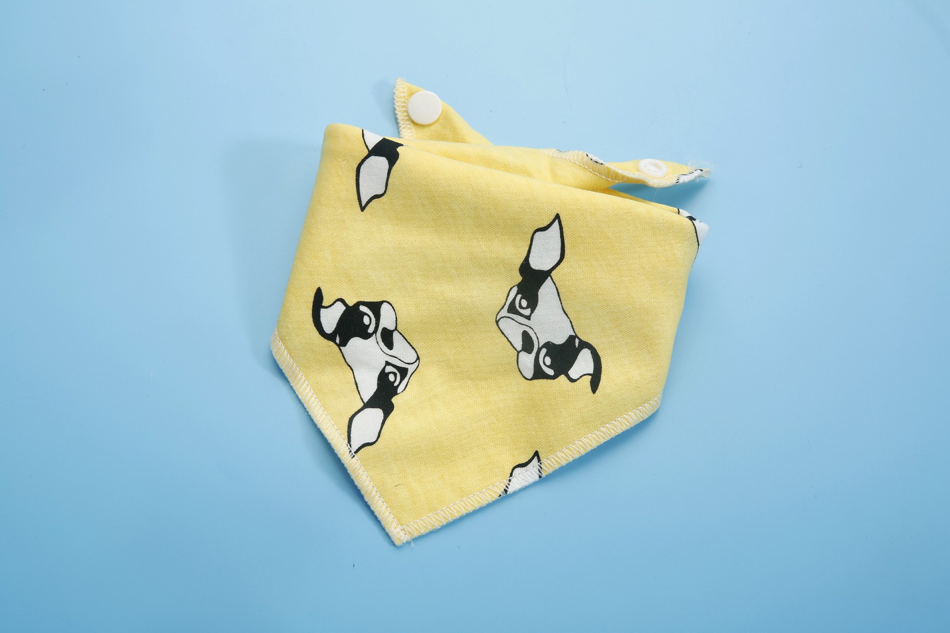 批发婴儿用品宝宝三角口水巾 双层棉按扣防水围兜宝宝用品直销|ms