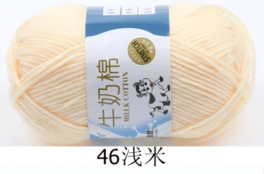 Пряжа Milk Cotton — моток 5-слойная средней крупности, 50 г, доступно 91 цвета