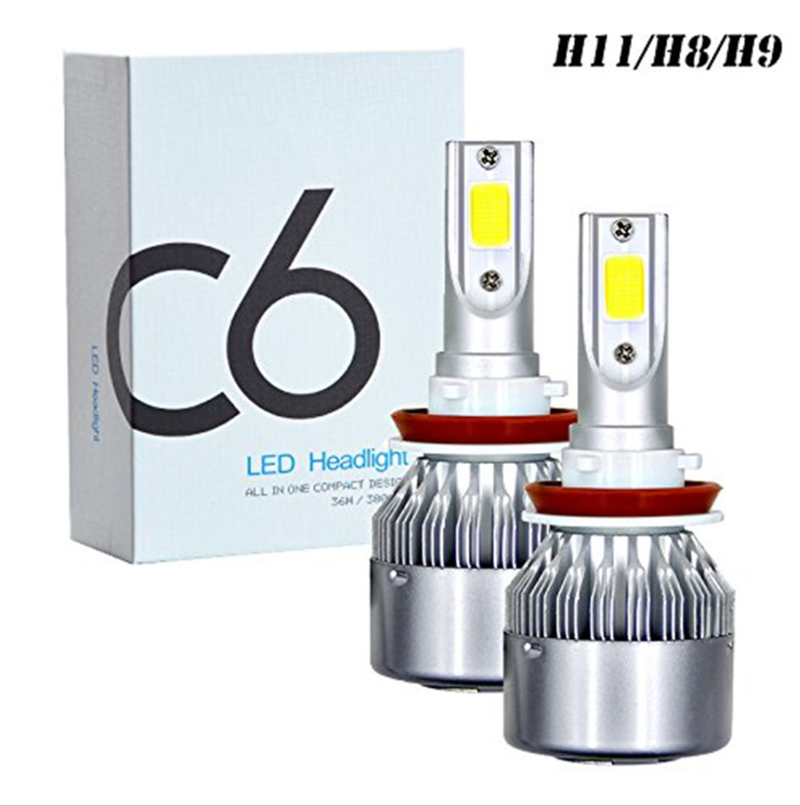 H4 C6 1200W 10800LM LED Car Headlight Ki...