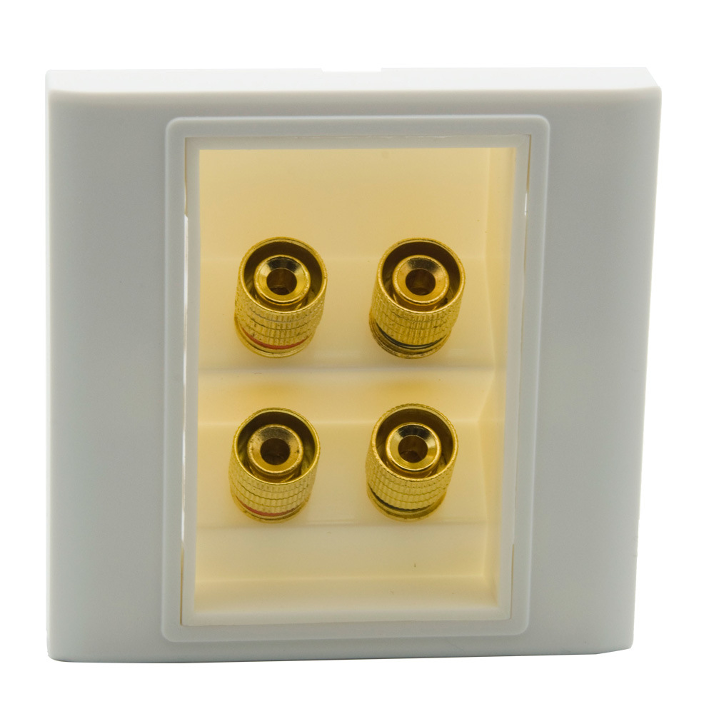 86型 欧式 2.0 音箱面板 螺帽压线式