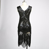 Clothing, retro wedding dress, nail sequins, halloween, European style, with embroidery, wholesale