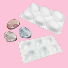 Italian style 6-in-1 cobblestone mousse cake mold French pastry DIY stone chiffon silicone dessert mold