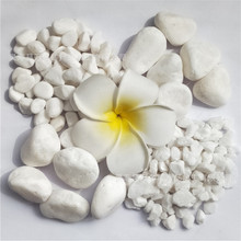 廠家供應園藝白色小石頭機制白色鵝卵石花盆園林鋪路白色石子卵石