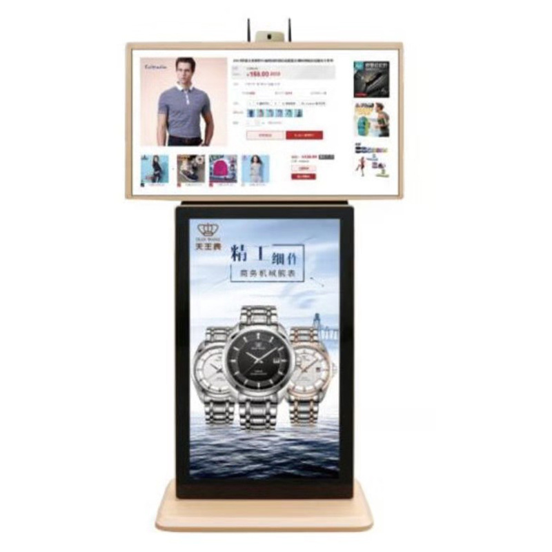 全新43+43寸T型立式上下双屏广告机 49寸液晶电视广告牌 量大价优