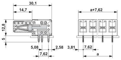 菲尼克斯 印刷电路板连接器 - IPC 5/ 4-G-7,62 - 1708404