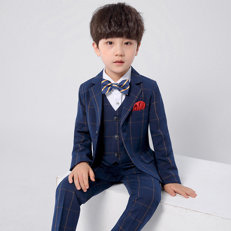 2019 spring and autumn new pattern Children's clothing wholesale Boy Suit children wedding Flower girl full dress man 's suit Child England
