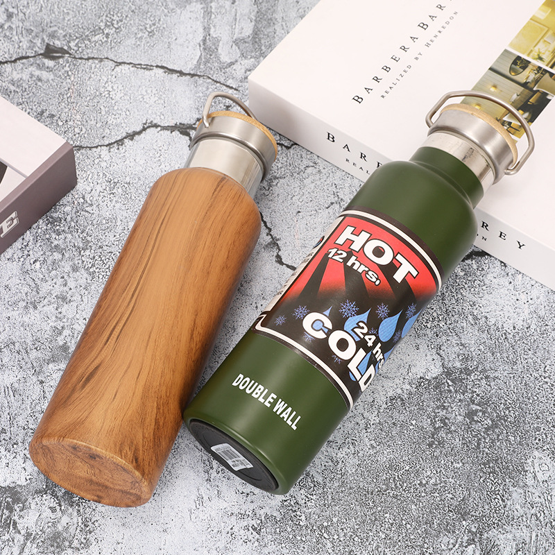 真空不銹鋼保溫杯戶外登山手提運(yùn)動(dòng)水壺旅游騎行保溫杯廠家直銷