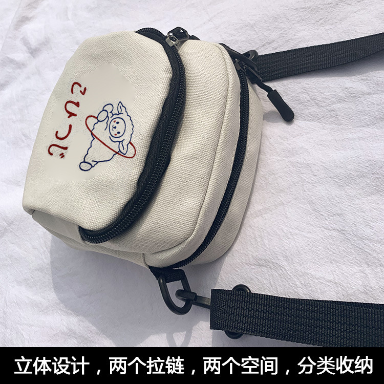 Bolso de lona mujer crossbody estudiante coreano lindo chica suave Harajuku ulzzang anime japonés nuevo bolso de tela femenino