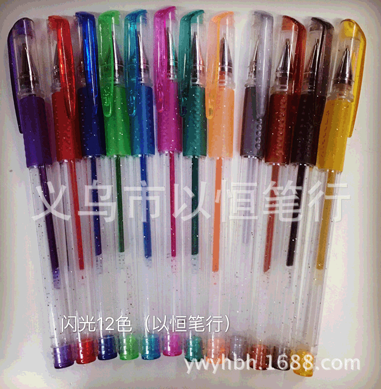 24 color tattoo pen Flash Pen fluorescent pen gouache color gel pen metal gel pen factory direct sales